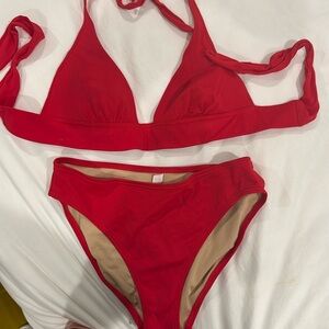 Victoria's Secret Blue and Brown Bikini with Zebra Print